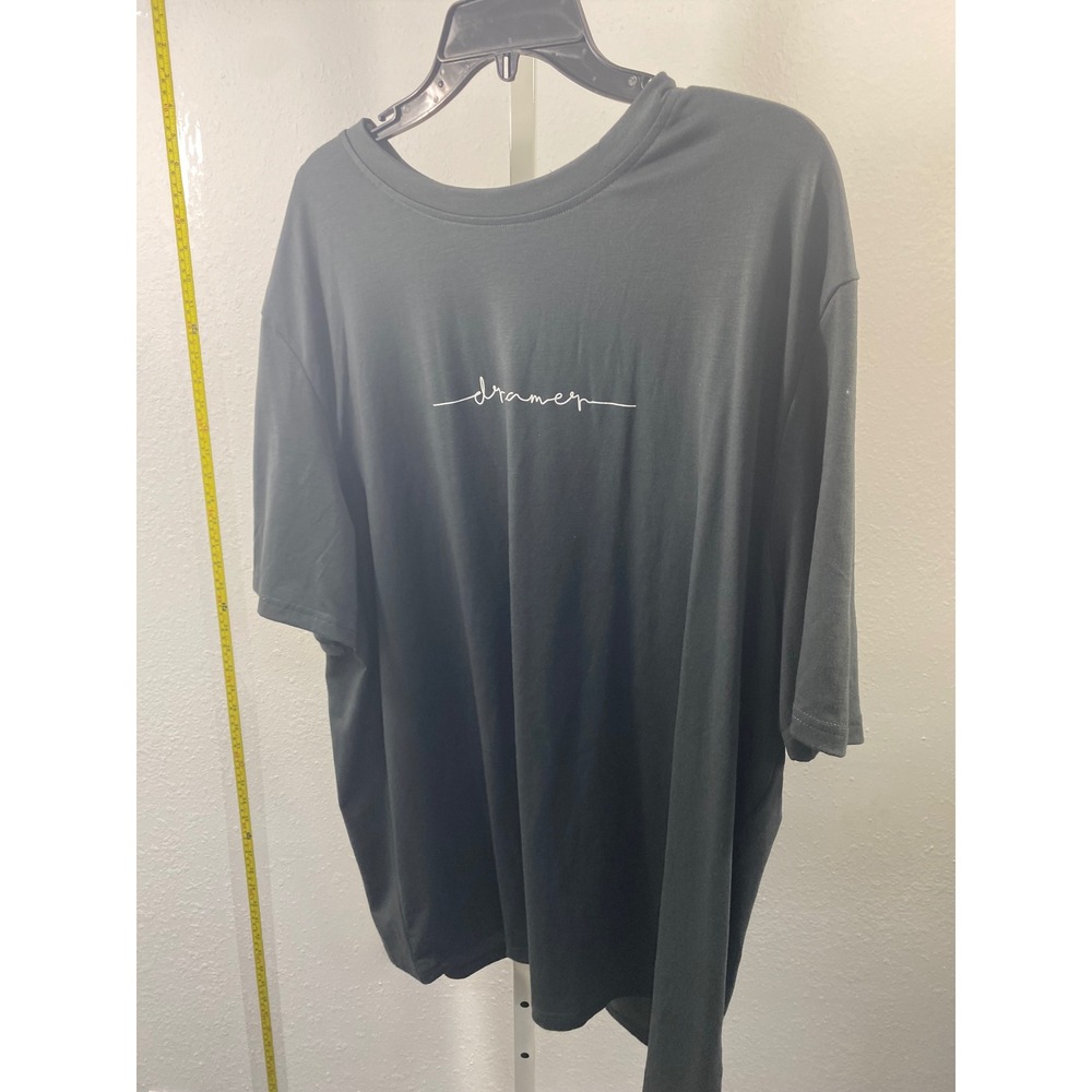 Dreamer Script Graphic T-Shirt Charcoal Gray Short Sleeve‎ Crewneck Relaxed Fit